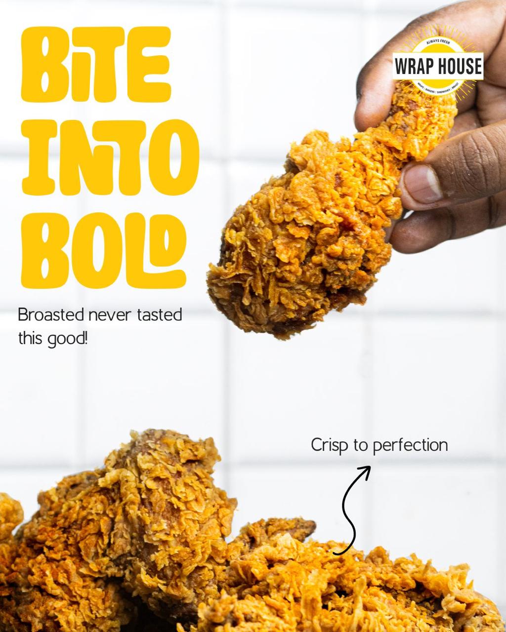 Our kitchen team preparing crispy chicken fresh to order